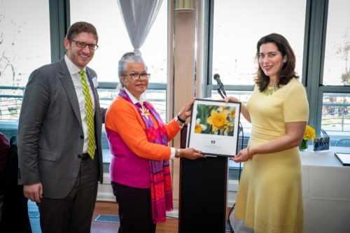 L to R: Joel Steinhaus, Chair of the Board of NY4P and Chief of Staff, WeWork ; Joan Barnes, Friends of Soundview Park; and Lynn Kelly, Executive Director of NY4P.