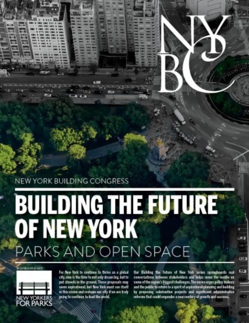 2020 Building the Future of New York: Parks and Open Space Cover